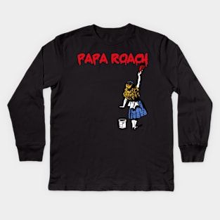 papa roach and red girl Kids Long Sleeve T-Shirt